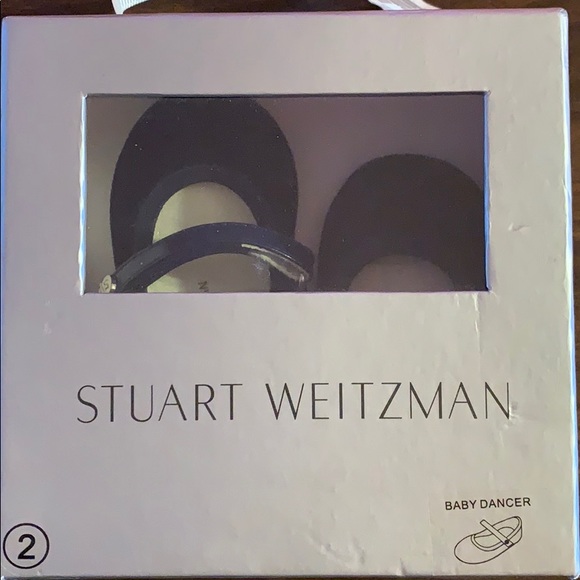 STUART WEITZMAN NAVY VELVET BABY DANCER - Picture 4 of 4